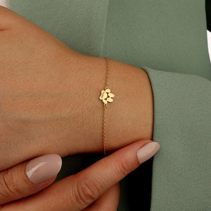 Personalized Paw Name Bracelet
