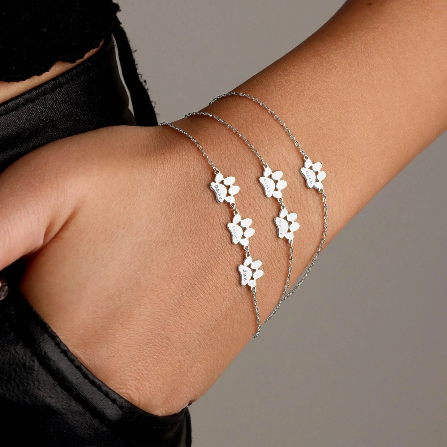 Personalized Paw Name Bracelet