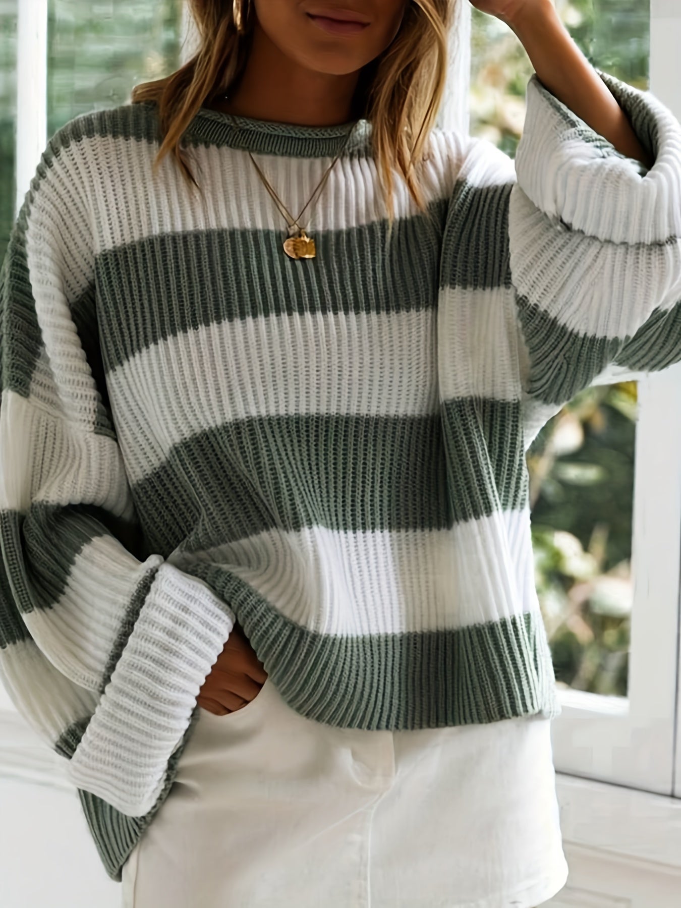 Elina Falk® | Striped Crewneck Sweater