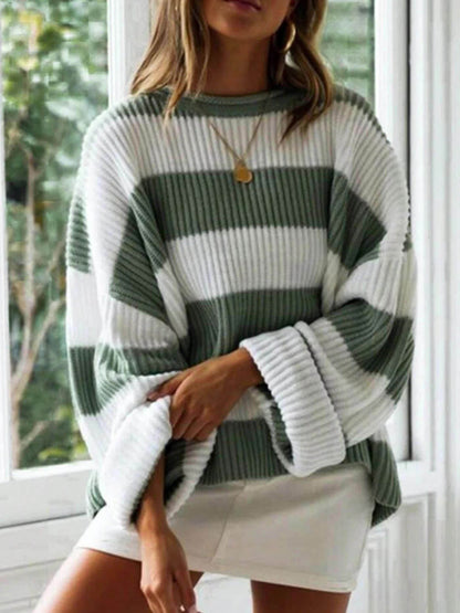 Elina Falk® | Striped Crewneck Sweater