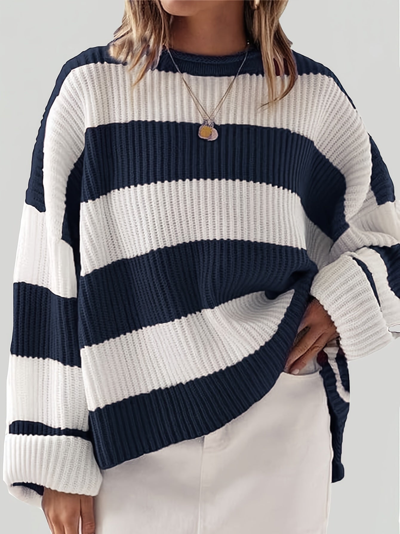 Elina Falk® | Striped Crewneck Sweater
