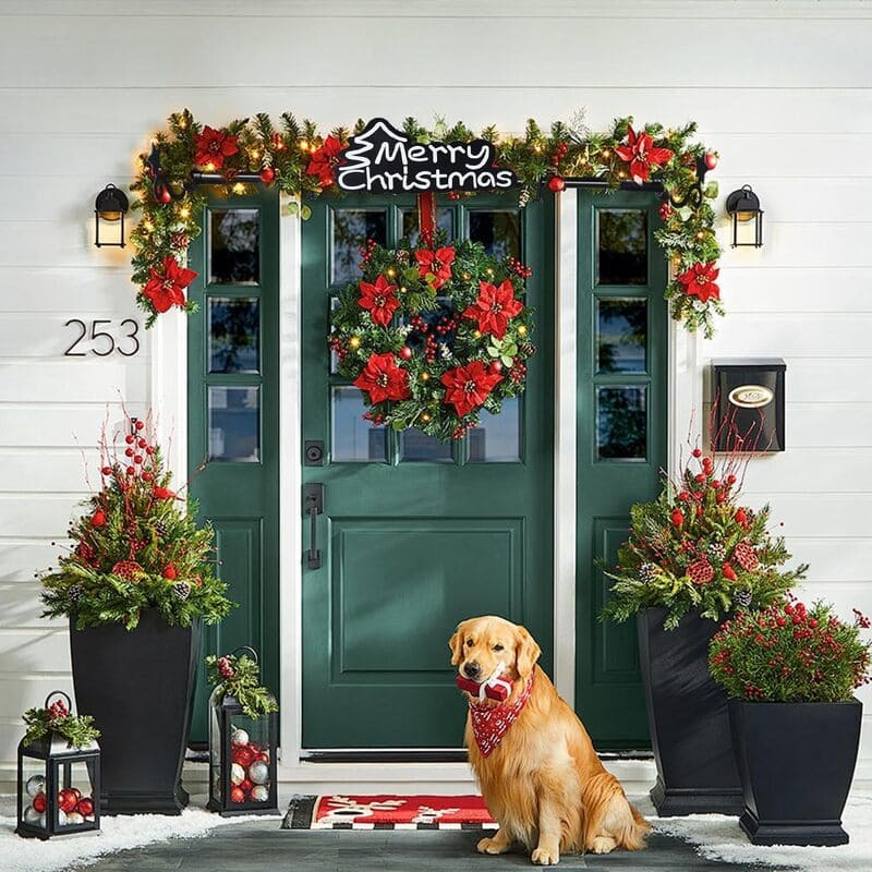 Adjustable Christmas Garland Hanger for Front Door