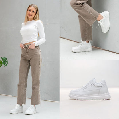 Elina Falk®  | Unisex Height-Boost Sneakers +6–10cm | Vegan Leather