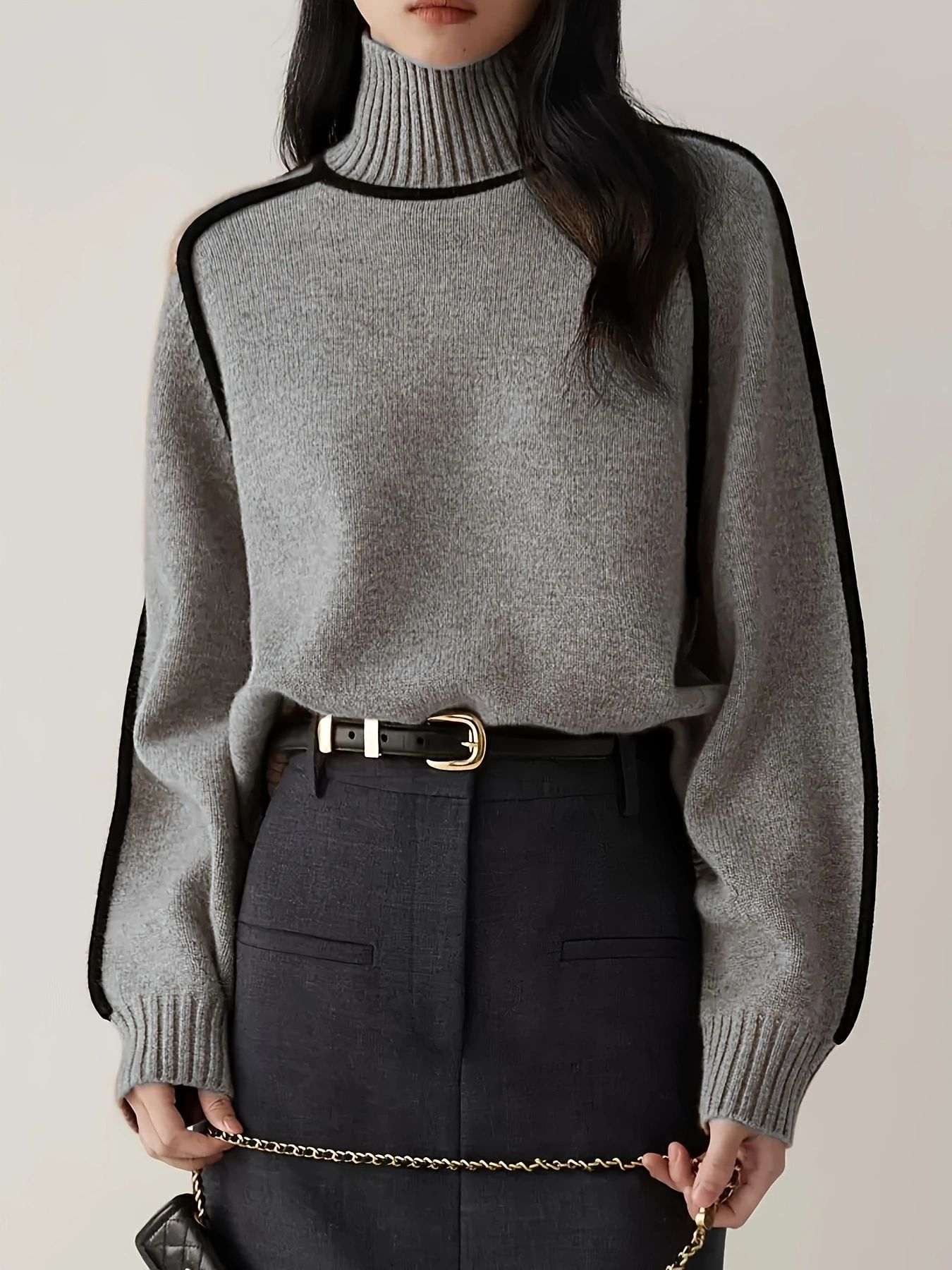 Elina Falk®| Soft Wool Turtleneck Sweater