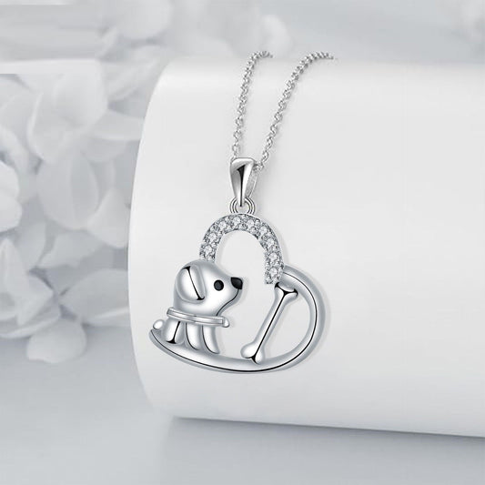 Heart Pendant Dog Necklace
